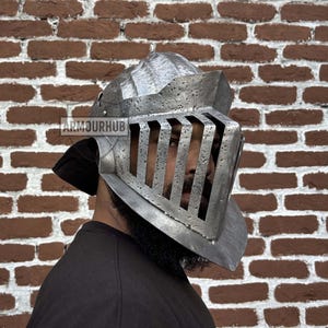 Alva Knight Helmet | Dark Souls Inspired Medieval Helmet | Handmade Steel Armor for Cosplay, LARP & Collectors | Gothic Knight Helmet