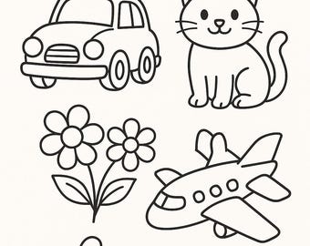 Libro para colorear para niños: 21 ilustraciones divertidas (PDF descargable)