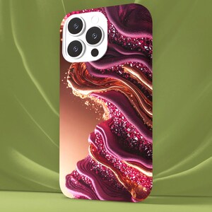 MagSafe Boho Ruby Gemstone iPhone-skal: Slitstarkt rött kristallfodral