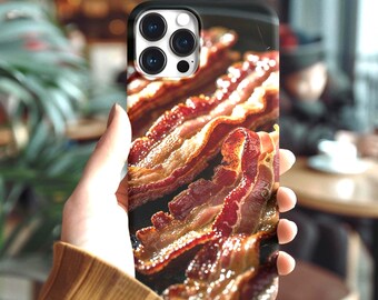 Crispy Bacon Stripes Phone Case: Foodie iPhone & Pixel Protective Cover
