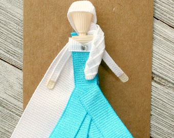 Lazo para el cabello de la Reina Elsa - Lazo para el cabello de Elsa Frozen - Pinzas para el cabello de Princesas Disney - Pasadores de Princesa Elsa - Pinza para el cabello para niños pequeños - Horquillas de Princesa