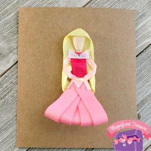 Schlafende Schönheit Haarspange - Aurora Haarschleife - Aurora Pin - Dornröschen Band Skulptur - Disney Prinzessin Hairbow - Kleinkind Clippie