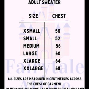 Puede incluir: Tabla de tallas para su&eacute;teres de adulto, con medidas de pecho en cent&iacute;metros. Tallas desde XSmall (50cm) hasta XXLarge (68cm). Incluye instrucciones de medici&oacute;n.