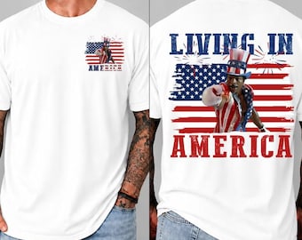 Camiseta/sudadera/sudadera con capucha Apollo Creed Living In America, camiseta sin mangas patriótica de boxeo del 4 de julio estilo vintage estadounidense, camiseta retro de luchador estadounidense