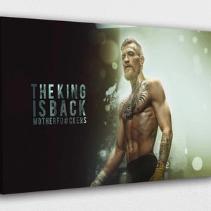 Conor McGregor &#39;The King&#39; Canvas Print: UFC MMA Wall Art