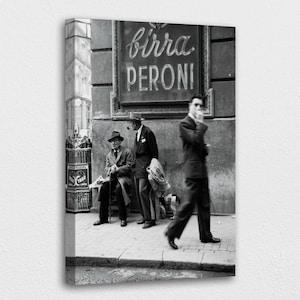 Men in a Street of Napoli, Italy Vintage Photo Poster - Poster Paper or Canvas Print / Gift Idea / Wall Decor