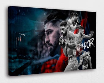 Ilia Topuria KO Charles Oliveira UFC Canvas: MMA Gym Wall Art