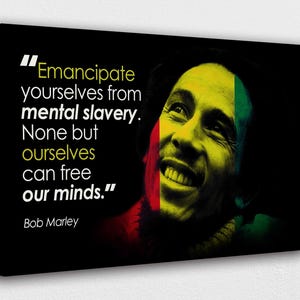 Bob Marley Canvas Art: Inspirational Quote Print, Ready to Hang
