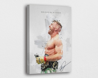Dricus Du Plessis UFC Canvas Art: Middleweight Champion MMA Print