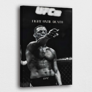 Nate Diaz Canvas Poster, MMA Wall Art, Boxing Fight Print, Man Cave Decor, UFC Fan Gift, Sports Room Canvas, MMA Fighter Artwork