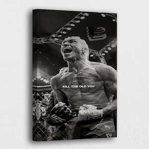 Charles Oliveira UFC Canvas Art: MMA Lightweight Champion Poster