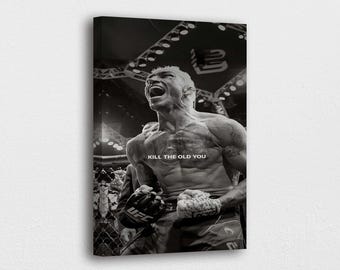 Charles Oliveira UFC Canvas Art: MMA Lightweight Champion Poster