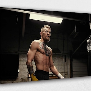 Conor McGregor Canvas Art: MMA Fighter Print, Man Cave Decor