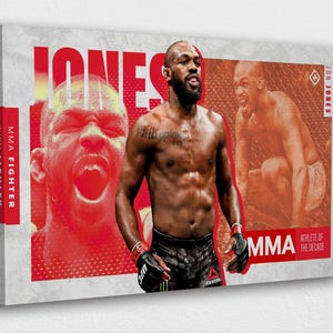 Jon Jones UFC Champion Canvas Art: MMA Fighter Print