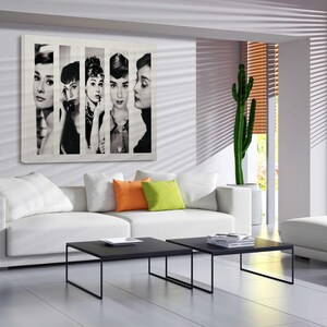 Audrey Hepburn Collage Art: Ready to Hang Canvas Print or Poster image 3