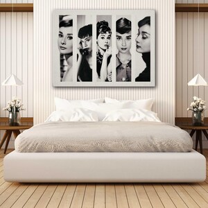 Audrey Hepburn Collage Art: Ready to Hang Canvas Print or Poster image 4