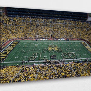 Michigan Stadium 2023 Halftime Shows Canvas Wall Art | Poster, Canvas Prints for Home & Office Décor | Ready-to-Hang Poster or Canvas Art