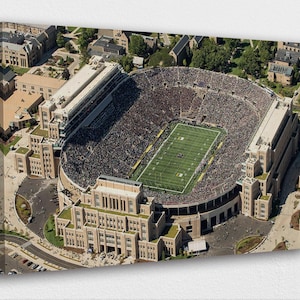 Notre Dame Stadium Canvas Art Print: Irish Football Home Decor