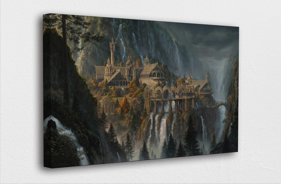 Rivendell Canvas Print: Lord of the Rings Fantasy Castle Wall Art - Etsy