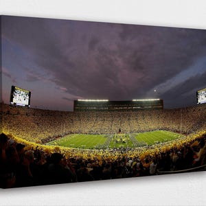 Michigan Wolverine Football Canvas Wall Art | Poster, Canvas Prints for Home & Office Décor | Ready-to-Hang Poster or Canvas Art
