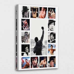 Rocky Balboa Collage Art: Ready to Hang Canvas Print
