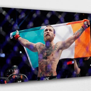 Conor McGregor Canvas Print: UFC Fighter, Irish Flag - MMA Wall Art