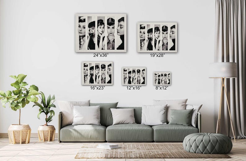Audrey Hepburn Collage Art: Ready to Hang Canvas Print or Poster image 5