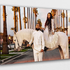 Nipsey Hussle & Lauren London Canvas Print: California Love Wall Art