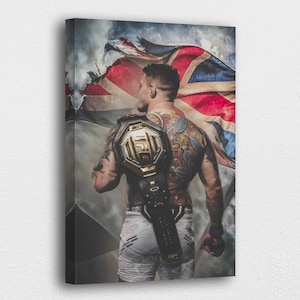Tom Aspinall Canvas Poster, UFC Fighter Wall Art, MMA Champion Print, Sports Room Decor, Home Gym Canvas, Mixed Martial Arts Gift