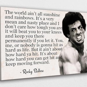 Rocky Balboa Motivational Quote Canvas Art - Ready to Hang