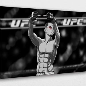 Nate Diaz Canvas Poster, MMA Wall Art, Boxing Fight Print, Man Cave Decor, UFC Fan Gift, Sports Room Canvas, Fighter Artwork