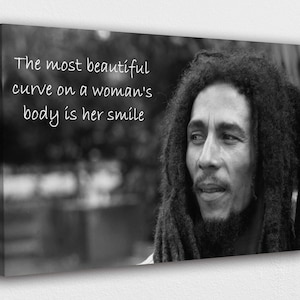 Bob Marley Canvas Art: Motivational Quote Wall Decor, Ready to Hang