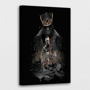 Conor McGregor King Kong Canvas Wall Art , McGregor MMA Poster Print , UFC Gift