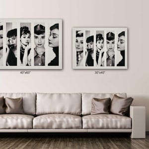 Audrey Hepburn Collage Art: Ready to Hang Canvas Print or Poster image 6