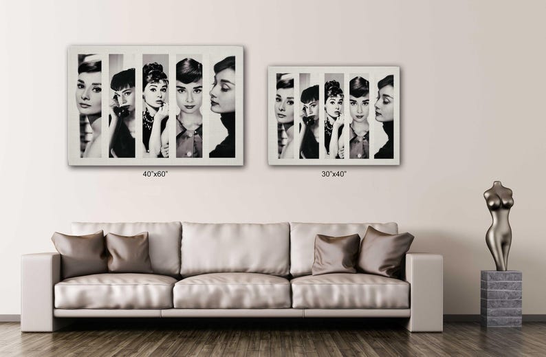 Audrey Hepburn Collage Art: Ready to Hang Canvas Print or Poster image 6