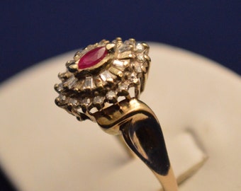 10k Marquise Ruby - Etsy