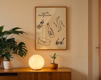 Schwarzweiße ästhetische Wandbilder Poster Linie Kunst College Dorm