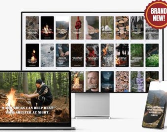 Survivalvideobundel: 200 prepper-trainingsvideo's Canva Ready-sjablonen met PLR digitale download paraatheid voor noodsituaties virale haspels