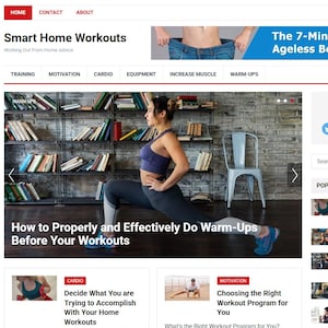 Home Workout Website: Premade WordPress Theme & Content (Digital Download)