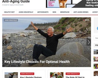 Premade Anti-Aging Website: Done-For-You WordPress Theme (Digital Product, Bonus eBooks & Tutorials Included)