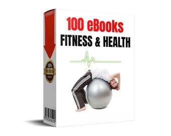 100 e-boekenbundel over fitness en gezondheid met master-herverkooprechten, MRR, gezondheidsgidsen, digitale producten voor gewichtsverlies, gezond leven, fitnesscursus