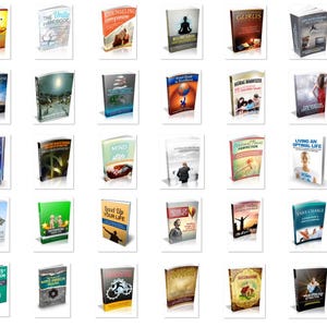 May include: A collection of book covers with various titles and designs. The covers feature images of people, landscapes, and abstract art. Titles include "The Unity Handbook," "Counseling Companion," and "Living an Optimal Life."