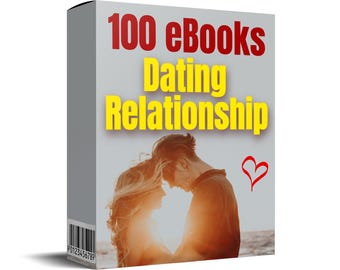 100 Dating Relationship eBook Bundle Master Resell Rights MRR, Personal Development Library, Wellness Coaching Guides, PLR Digital Products