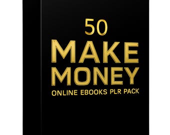 50 Make Money Online PLR Ebooks Bundle, Master Resell Rights, Digital Marketing Course, Passive Income Side Hustle, Done For You MMO Guides