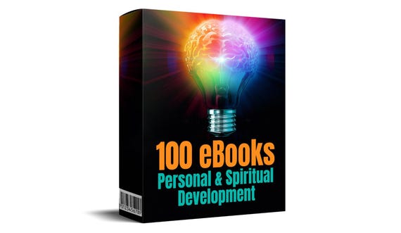 100 Personal & Spiritual Development eBook Bundle with MRR Personal Growth Library Spiritual Guides PLR Digital Products Abundance eBooks