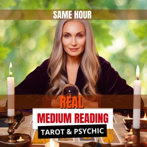 Real Medium Reading, Psychic or Tarot Reading, SAME HOUR, Spiritual Guidance, Clairvoyant Insight, Love Career Psychic, No Cards Reading
