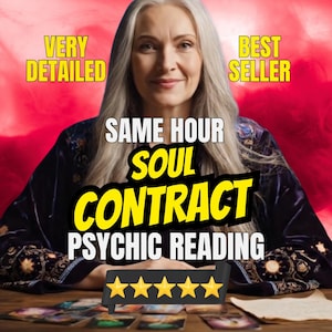 Same Hour Soul Contract Psychic Reading, Accurate Medium Guidance, Tarot Reading Future Love, Past Life Insights, Detailed Psychic Reading