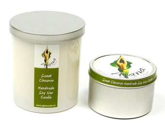 Sweet and Spicy Cinnamon Handmade Soy Wax Candle - (Essential OIl) - Flat Rate Shipping Now Available!