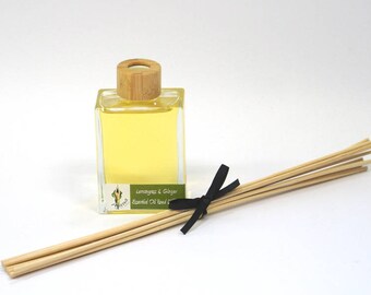 Lemongrass & Ginger Essential Oil 100ML Room Reed Diffuser