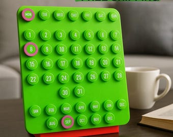 Calendario perpetuo stampato in 3D – Apprendimento da scrivania e per bambini